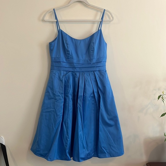 David's Bridal Dresses & Skirts - David’s Bridal Formal Dress Cornflower Blue Spaghetti Strap Wedding Bridesmaid 6